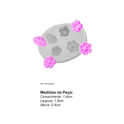 Molde de  Silicone 112 - Florzinhas 2