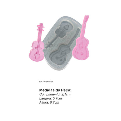 Molde de  Silicone 521 - Dois Violões