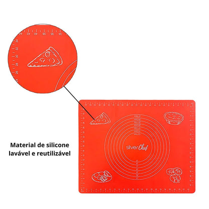 Tapete De Silicone 40Cm X 50cm - Silver Chef
