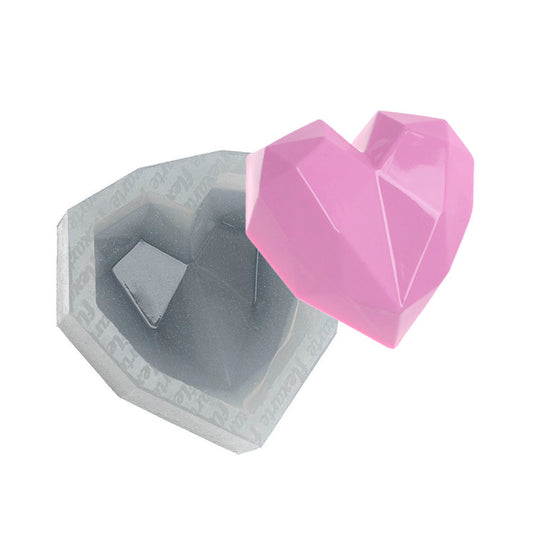 Molde de  Silicone 565 - Coração Lapidado Grande