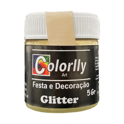 Pó para decoração - Gliter Dourado 5g - Colorlly