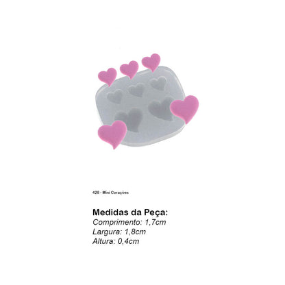 Molde de  Silicone 428 - Mini Corações