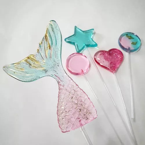 Kit C/ 4 - Pirulito De Cristal Estrela 6,8 Cm - Cod. 108