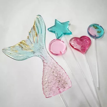 Kit C/ 4 - Pirulito De Cristal Estrela 6,8 Cm - Cod. 108