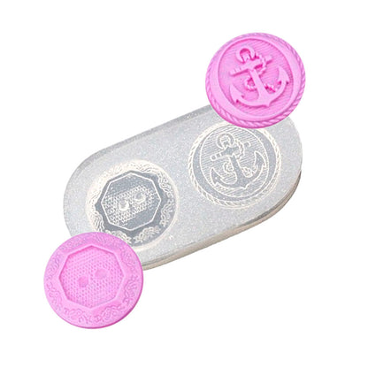 Molde de  Silicone 039 - Botão Duplo Âncora