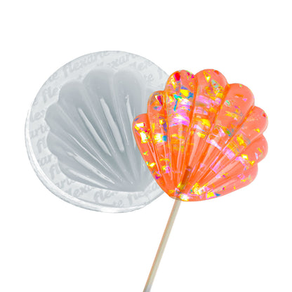 Molde de  Silicone 913 - Pirulito Concha 5cm - Fundo do Mar