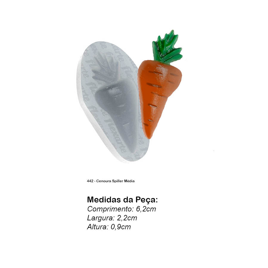 Molde de  Silicone 442 - Cenoura Spiller Média