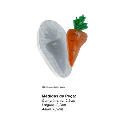 Molde de  Silicone 442 - Cenoura Spiller Média