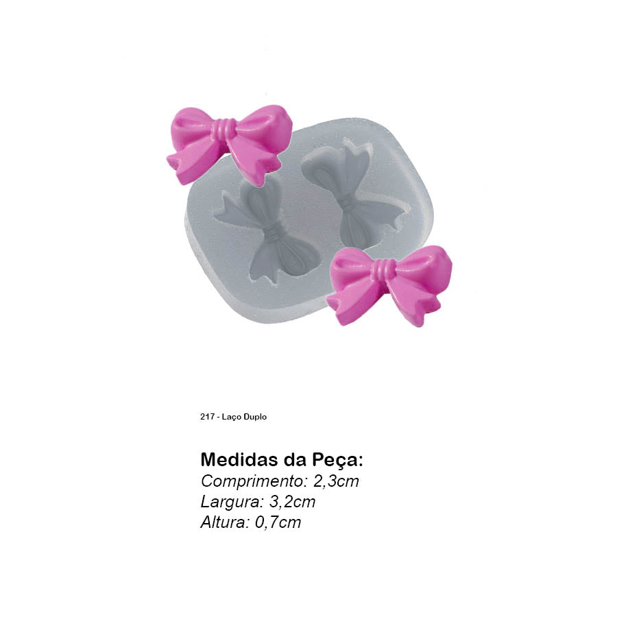 Molde de  Silicone 217 - Laço Duplo