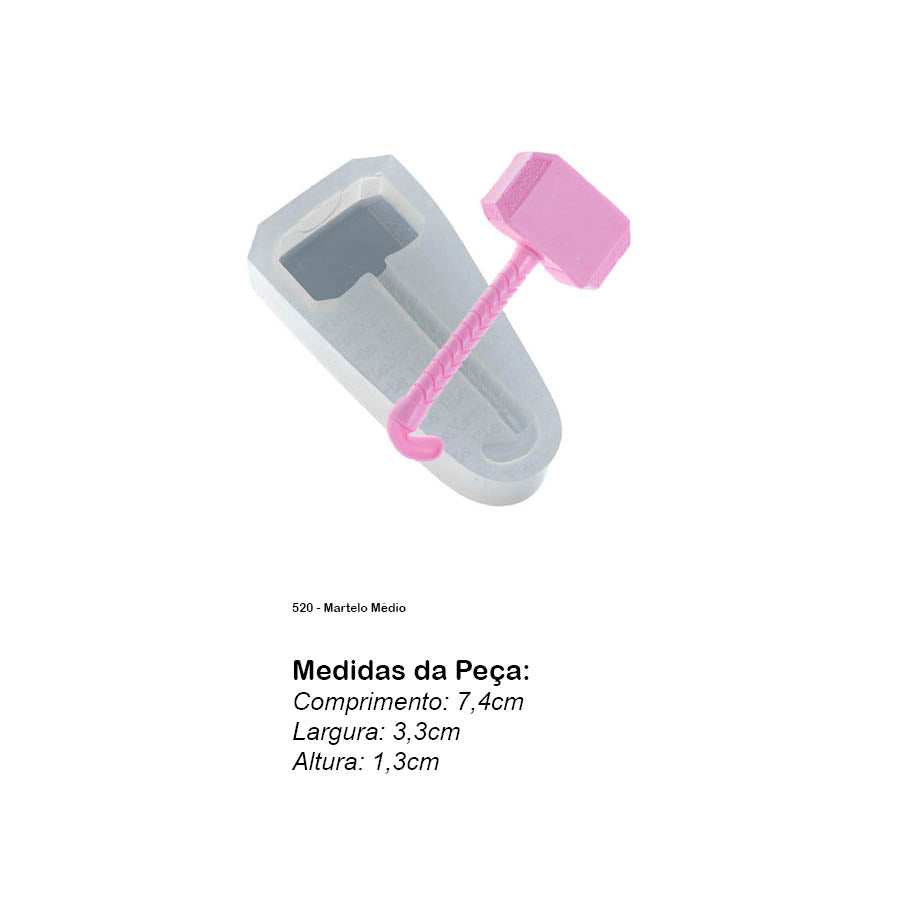 Molde de  Silicone 520 - Martelo Médio