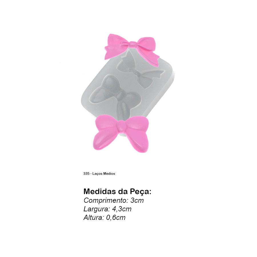 Molde de  Silicone 335 - Laços Médios