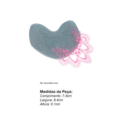 Molde de  Silicone 399 - Renda Maxi Colar