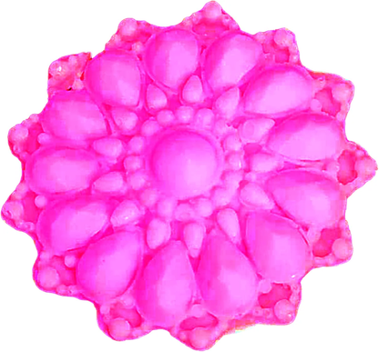 Molde Silicone - 90002 - Medalhão Detalhado Asterisco Grande