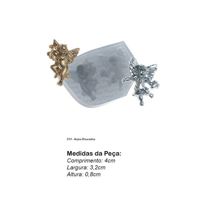 Molde de  Silicone 213 - Anjos Dourados - BLACK FRIDAY