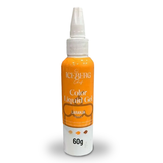 Corante Laranja Liquid Gel 60g Iceberg Chef Original