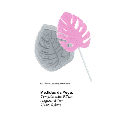 Molde de  Silicone 673 - Pirulito Costela de Adão Grande