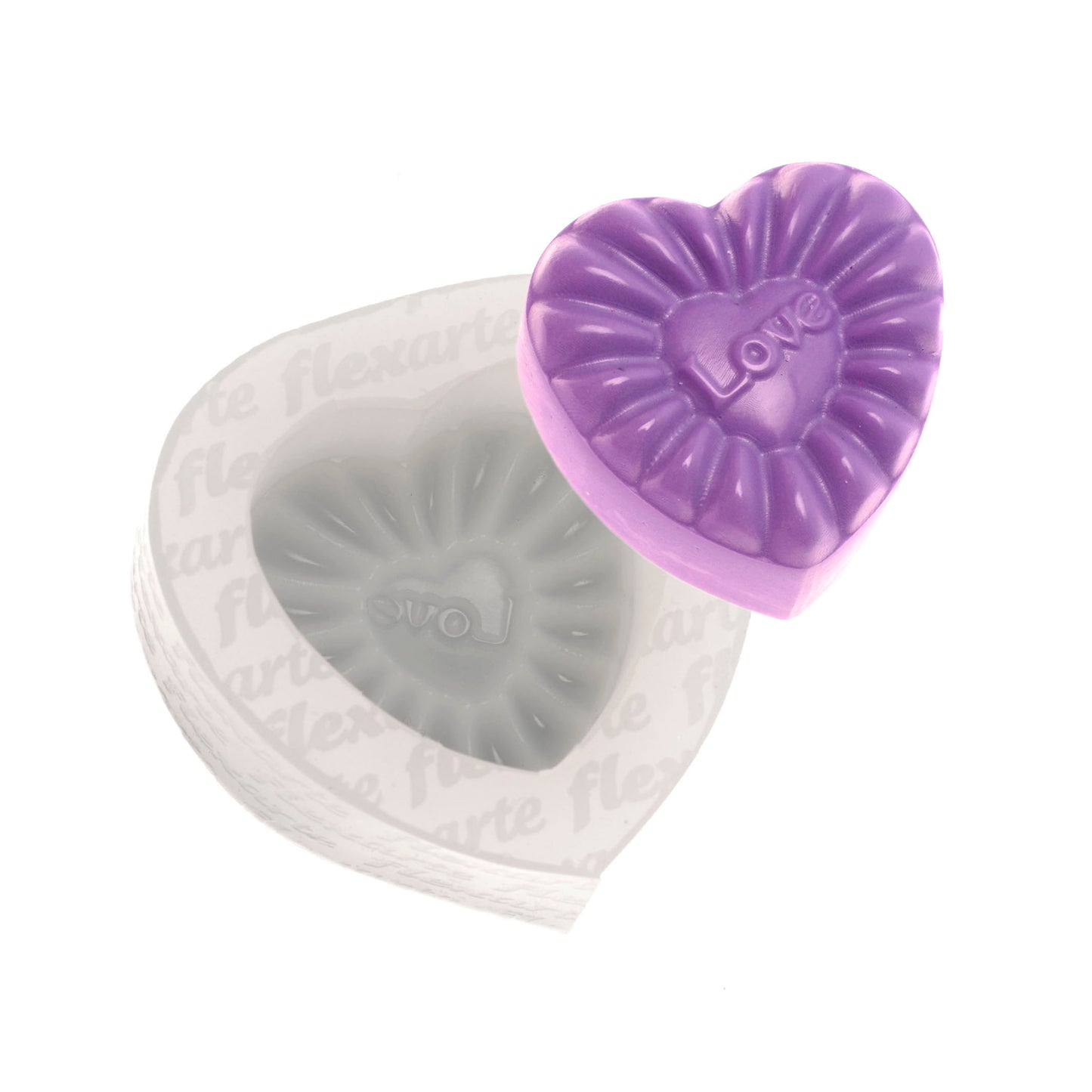 Molde de Silicone 1030 - Coração Bethor Love - 3cm  Flexarte