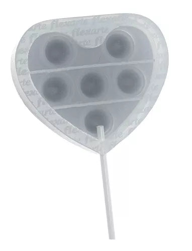 Kit C 2 Moldes De Pirulitos Fidget Pop It Redondo + Coração