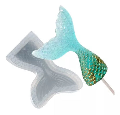 Kit C/ 2 - Pirulito De Cristal Cauda Sereia 10 Cm - Cod. 166
