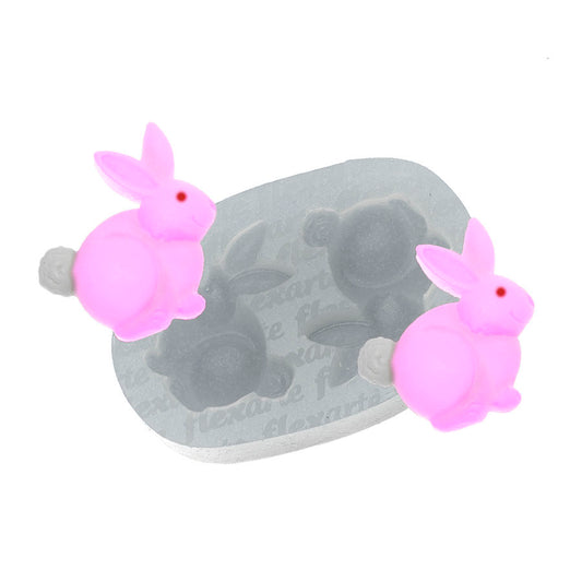 Molde de  Silicone 643 - Dupla de Coelhos Weickert