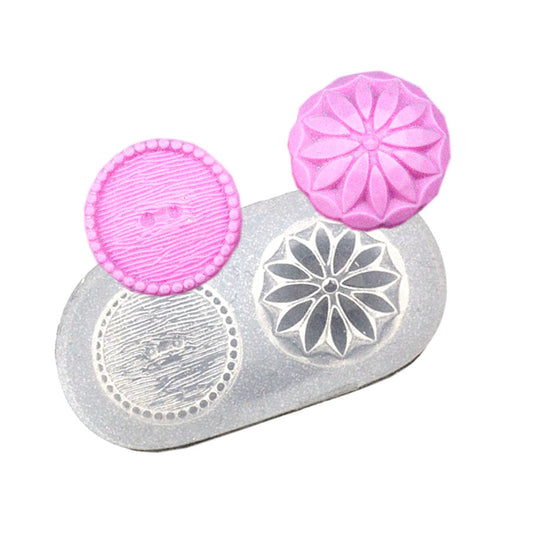 Molde de  Silicone 038 - Botão Duplo