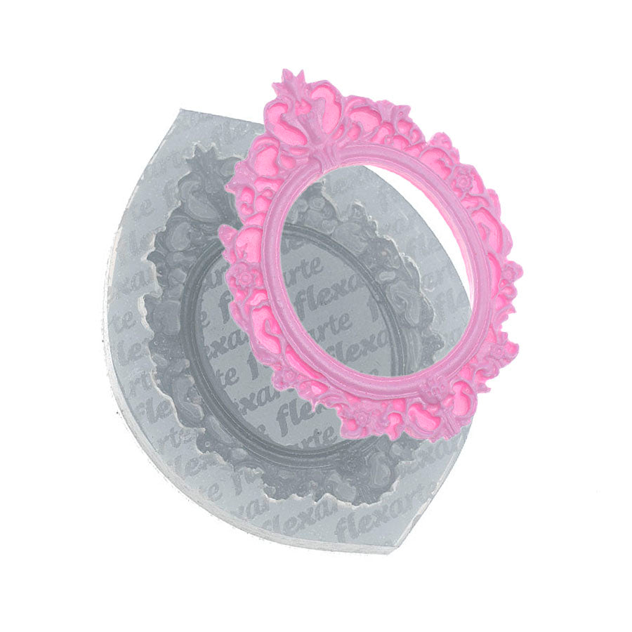 Molde de  Silicone 676 - Moldura Oval Dallas