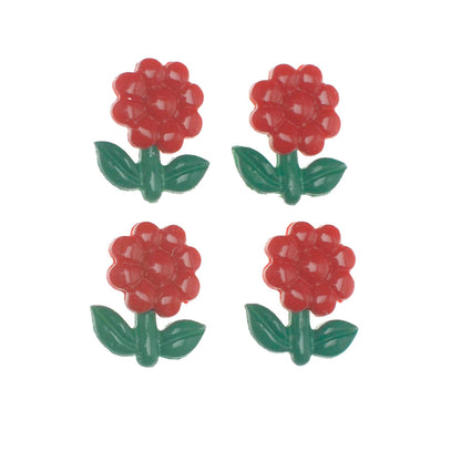 Molde de  Silicone 800 - Quarteto de Mini Florzinhas Chrystal