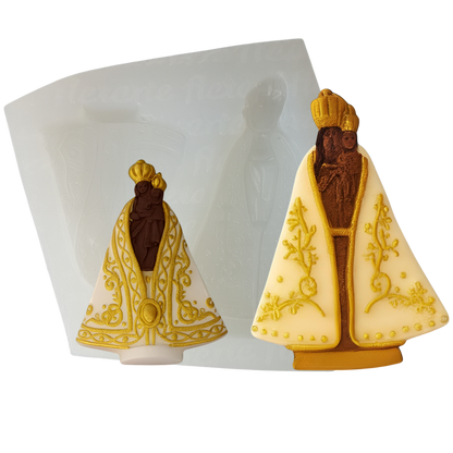 Molde de Silicone 1015 - N.S. Círio de Nazaré 4cm - Flexarte