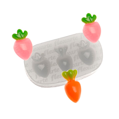 Molde de Silicone 1038 - Trio Cenouras de Páscoa Peq. 2,2cm