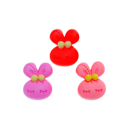 Molde de  Silicone 928 - Trio de Cabeça de Coelho c/ laço - Páscoa