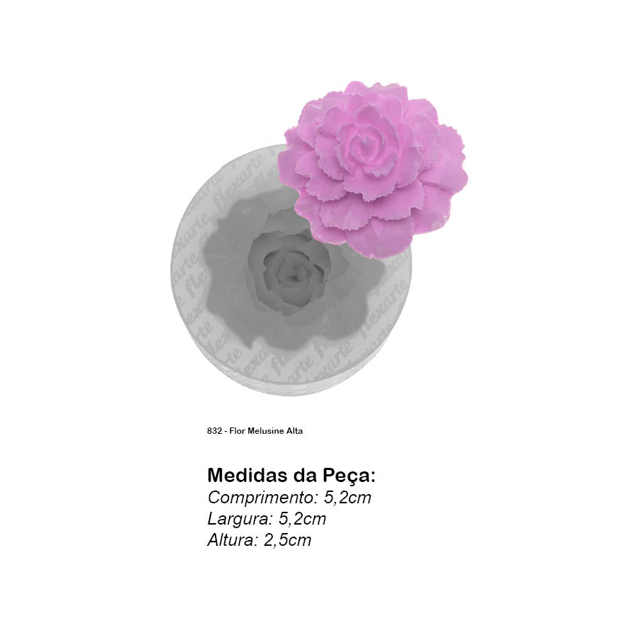 Molde de  Silicone 832 - Flor Melusine Alta