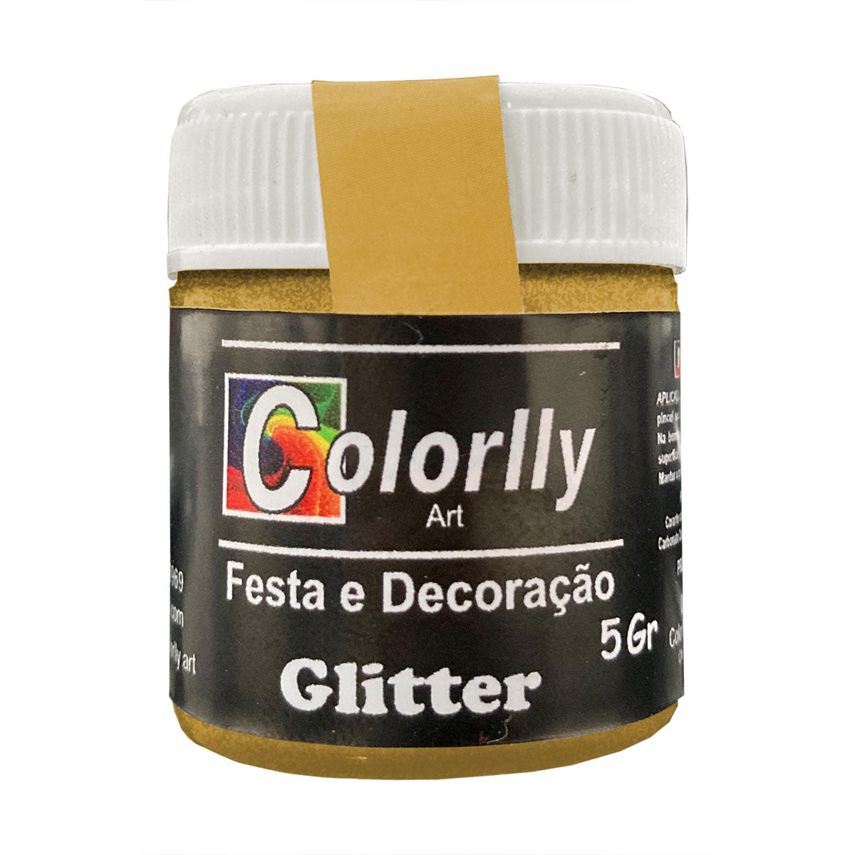 Pó para decoração - Gliter Dourado 2 5g - Colorlly