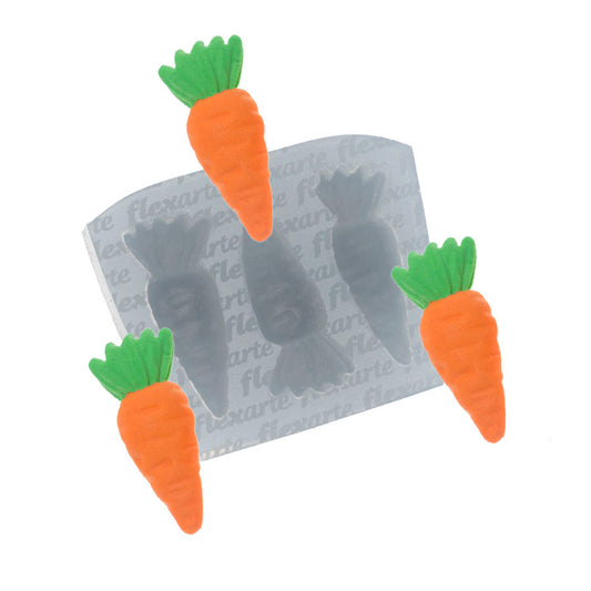 Molde de  Silicone 284 - Trio de Cenouras Média