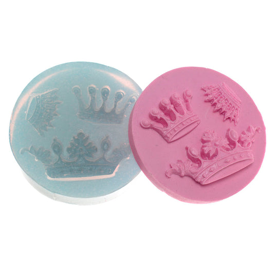 Molde de  Silicone 251 - Trio de Coroas Variadas