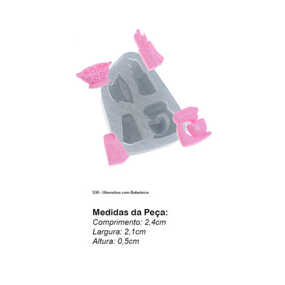 Molde de  Silicone 536 - Utensílios com Batedeira