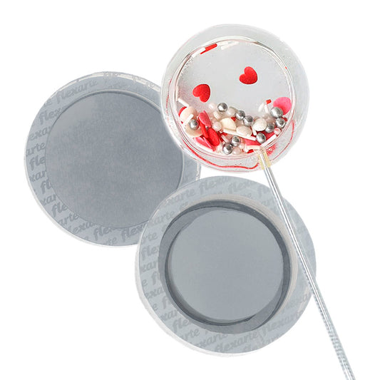 Molde de  Silicone 488 - Pirulito Redondo Chocalho 6 Cm