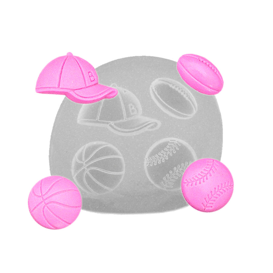 Molde de  Silicone 215 - Bolas & Boné