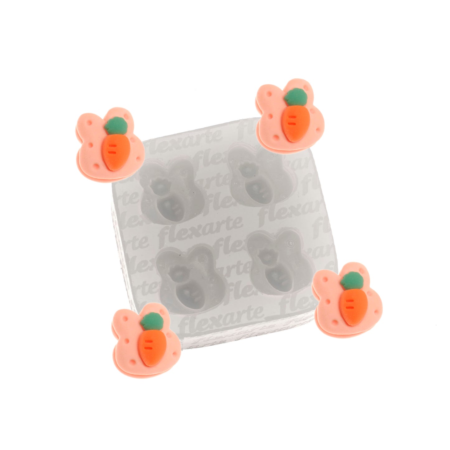 Molde de Silicone 1034 - Mini Coelhos de Páscoa - 1,5cm