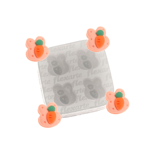 Molde de Silicone 1034 - Mini Coelhos de Páscoa - 1,5cm