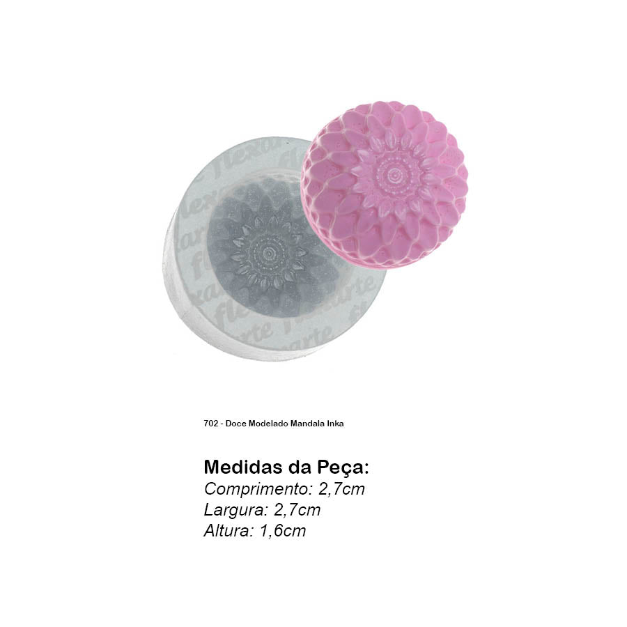 Molde de  Silicone 702 - Doce Modelado Mandala Inka