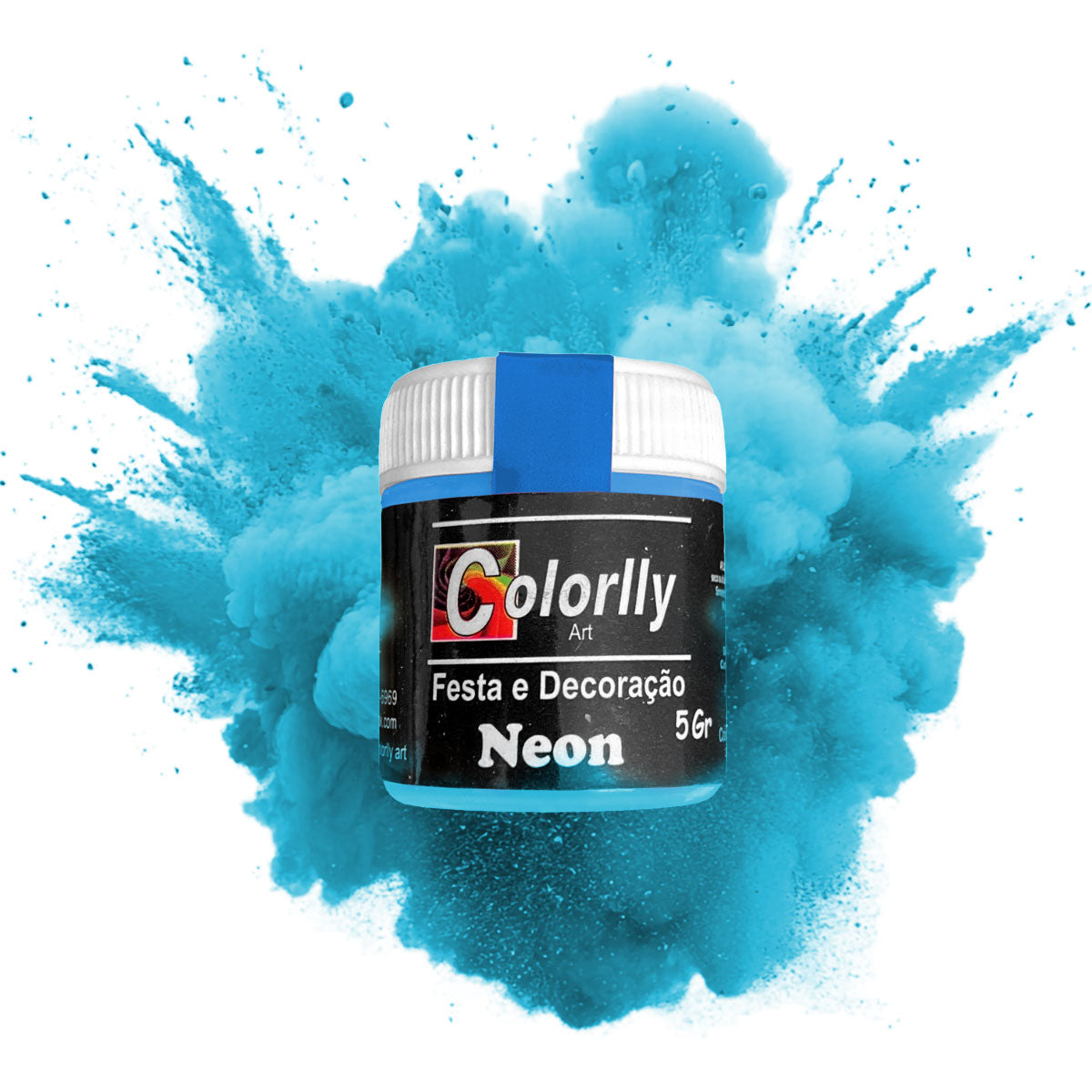 Pó para decoração - Neon Azul 5G - Colorlly