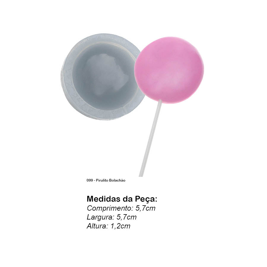 Molde de  Silicone 099 - Pirulito Bolachão