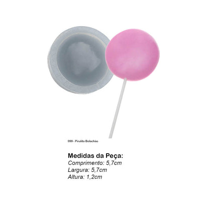 Molde de  Silicone 099 - Pirulito Bolachão