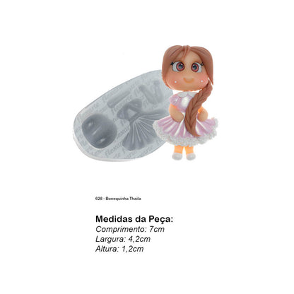 Molde de  Silicone 628 - Bonequinha Thaila
