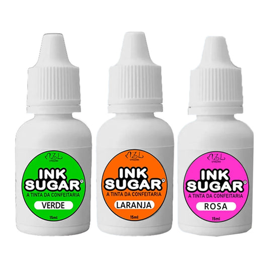 Kit Ink Sugar Trio Clássico B (Verde, Rosa e Laranja)