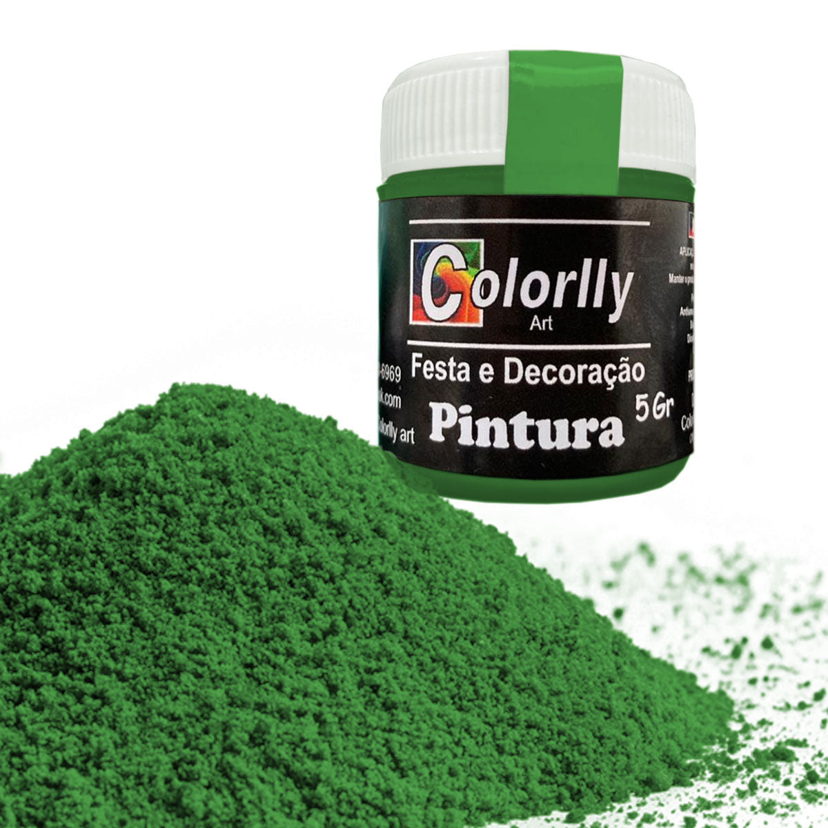 Pó para decoração - Pintura Verde 5g - Colorlly