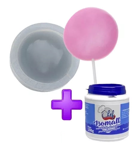 Kit C Molde De Pirulito Cristal Bolachão 099 + Isomalt 150gr