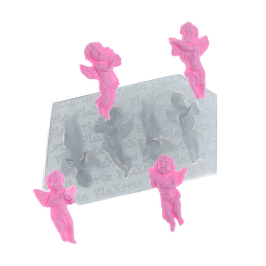 Molde de  Silicone 081 - Quarteto de Anjinhos Metatron