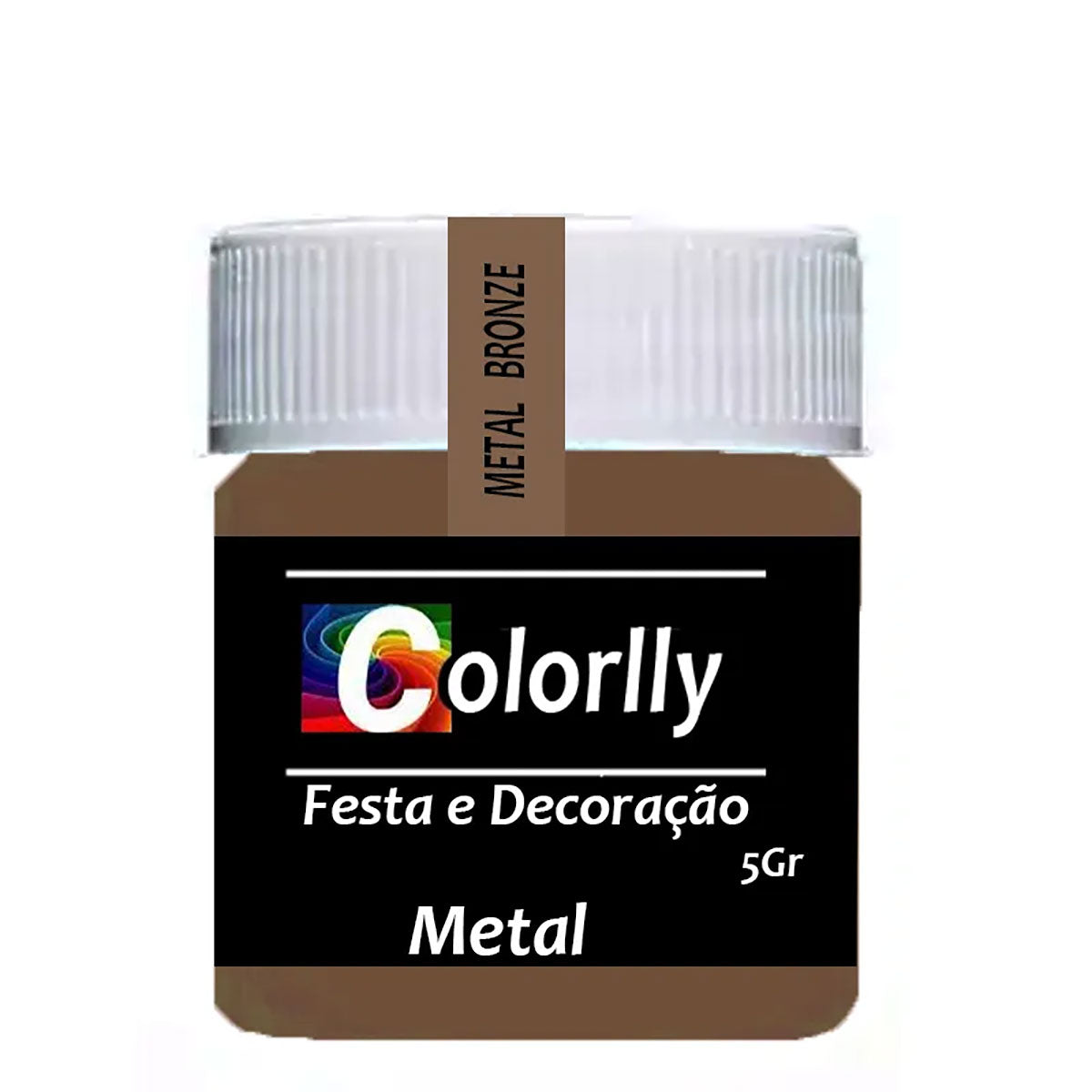 Pó para decoração - Metal Bronze 5g - Colorlly