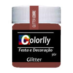 Pó Decoração Doces – Gliter Cobre 5G – Colorlly